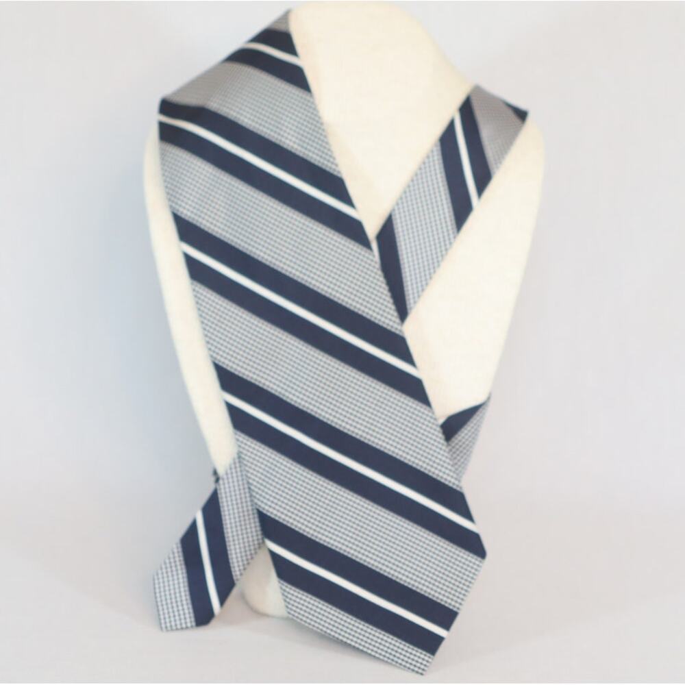 💎Lauren Ralph Lauren Hand Finished Mens Silk Neck Tie Stripes And Gingham